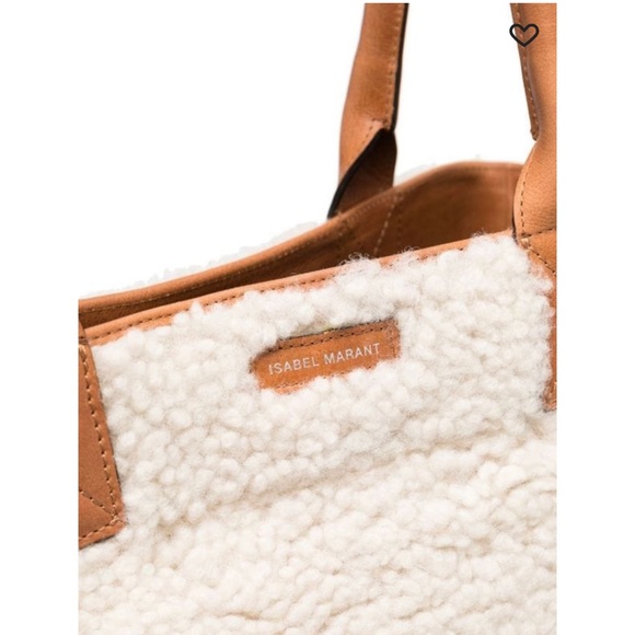 ISABEL MARANT Cozy logo-print sheepskin tote bag - Picture 3 of 4